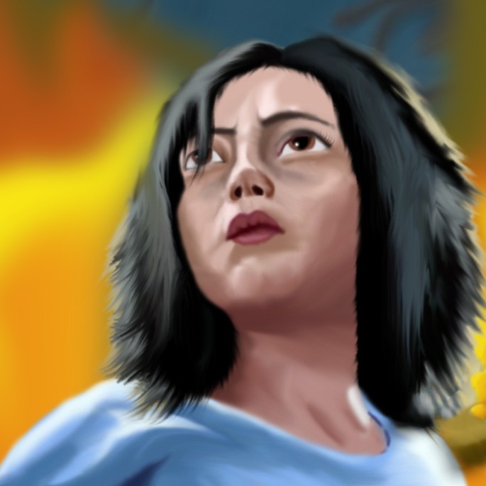 Digital Painting of Alita: Battle Angel