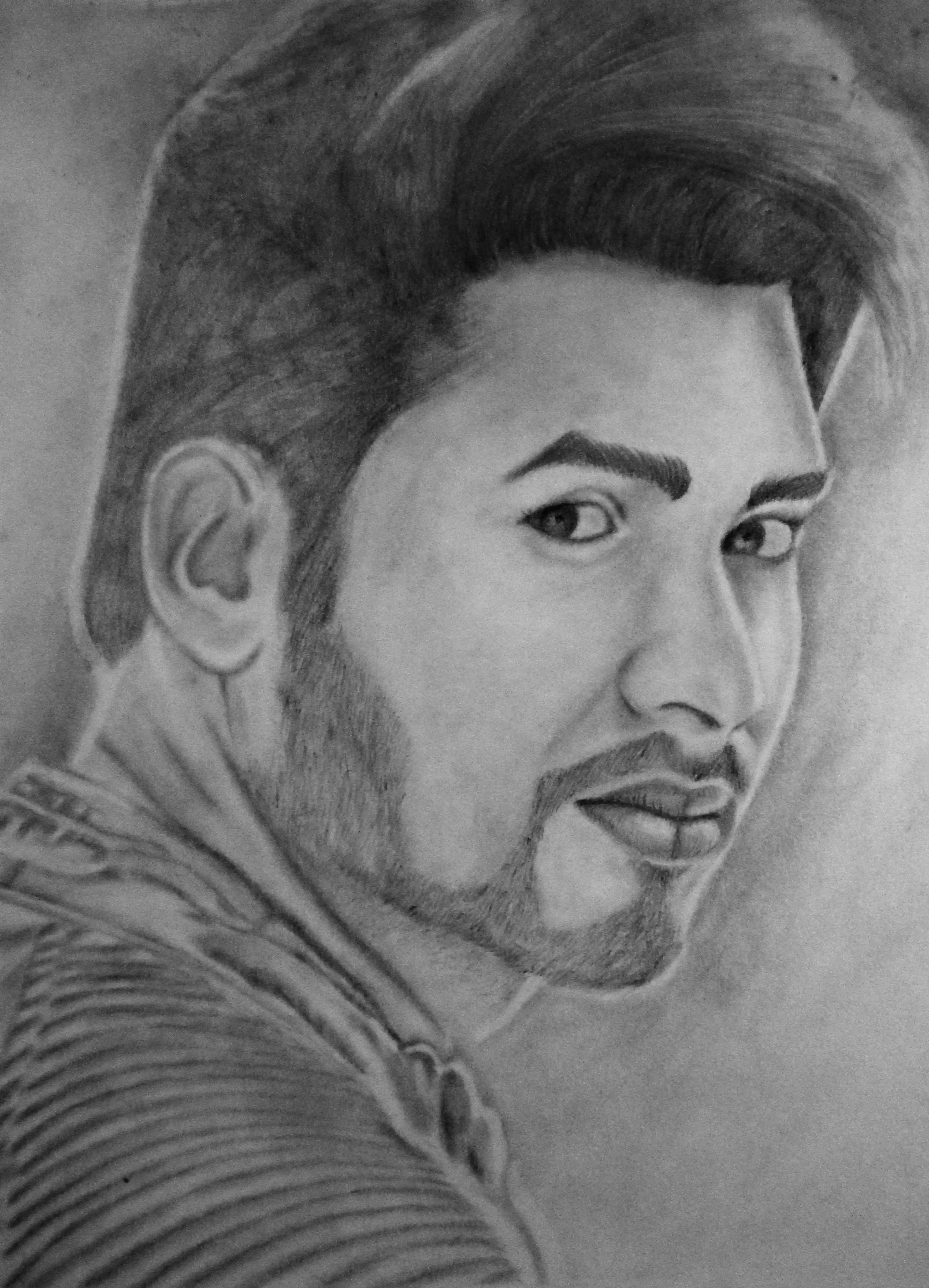 Pencil Sketch of Man